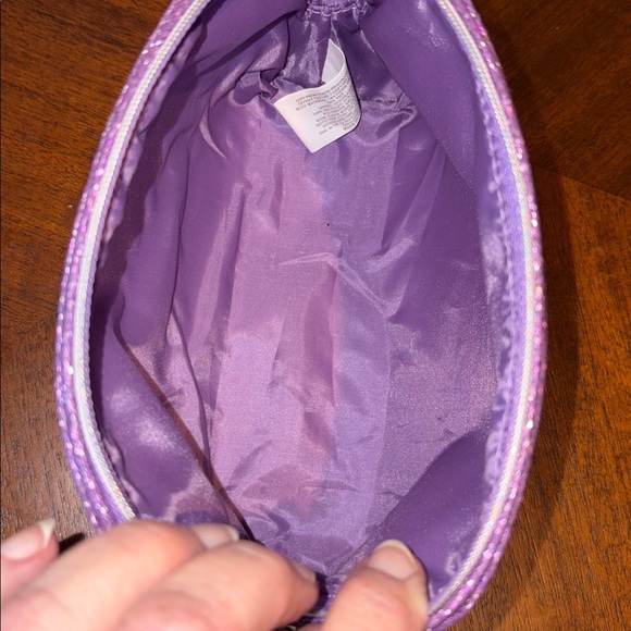 Coach make up bag fragrance bag, violet glitter/Silvertone lightweight NWOT - Picture 12 of 14